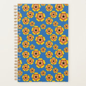 Geel Sinaasappels bloemenpatroon Planner (Voorkant)