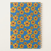 Geel Sinaasappels bloemenpatroon Planner (Achterkant)