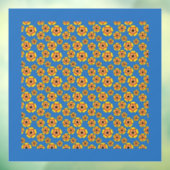 Geel Sinaasappels bloemenpatroon Raamsticker (Vel 3)