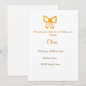 Geel sinaasappels boog waterverf retro Happy Birth Kaart (Voorkant / Achterkant)