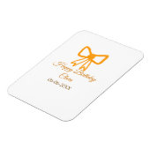 Geel sinaasappels boog waterverf retro Happy Birth Magneet (Linkerzijde)