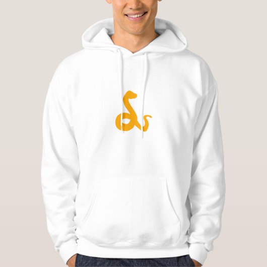 Geel Slang Maansymbool Symbool Hoodie (Voorkant)