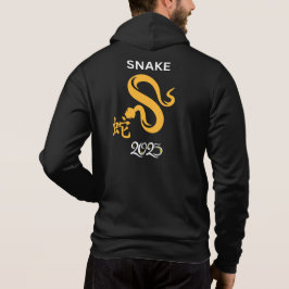 Geel Slangenjaar 2025 met Chinees woord slang. Hoodie
