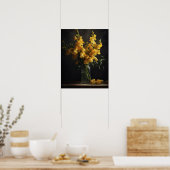 Geel Snapdragon Flowers Art Print Poster (Keuken)