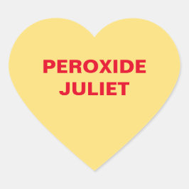 Geel Snoepjes hart Sticker