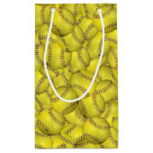 geel softbal collectie verjaardag klein cadeauzakje (Achterkant)