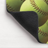 Geel Softball Papered Muismat (Hoek)