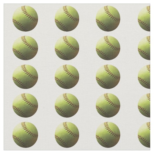 Geel Softball Polkadot Stof (Close Up)