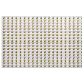 Geel Softball Star Polkadot Stof (Fat Quarter)