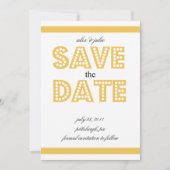 geel sparen de datum save the date (Voorkant)