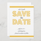 geel sparen de datum save the date (Voorkant / Achterkant)