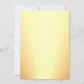 Geel Sparkle Jewel Baptism/Christening Invite Kaart (Achterkant)