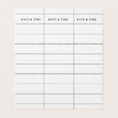 Geel spatgevouwen Visitekaartje (Binnenkant ongevouwen)