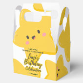 Geel Speelse ster Verjaardagsviering Bedankdoosjes (Geopend)