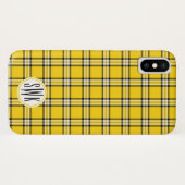Geel speldenmonogram Case-Mate iPhone case (Achterkant (horizontaal))