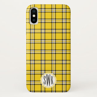 Geel speldenmonogram Case-Mate iPhone case