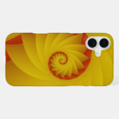 Geel spiraal abstract telefoonhoesje iPhone hoesje (Achterkant horizontaal)
