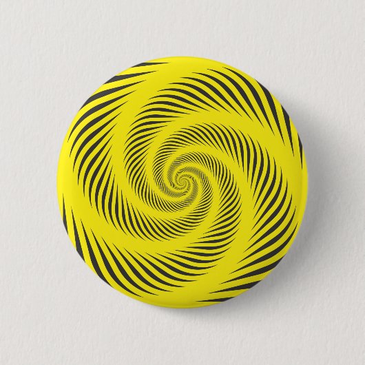 GEEL SPIRAAL RONDE BUTTON 5,7 CM (Voorkant)