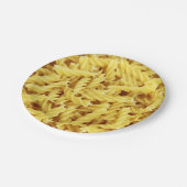 Geel spiraaldepastpatroon papieren bordje (Gekanteld)