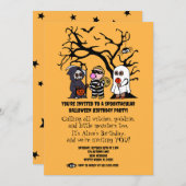 GEEL SPOOKTACULAIR Halloween Verjaardagsfeest Kaart (Voorkant / Achterkant)