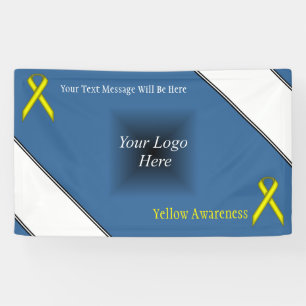 Geel standaardlintje door Kenneth Yoncich Spandoek