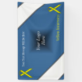 Geel standaardlintje door Kenneth Yoncich Spandoek (Verticaal)