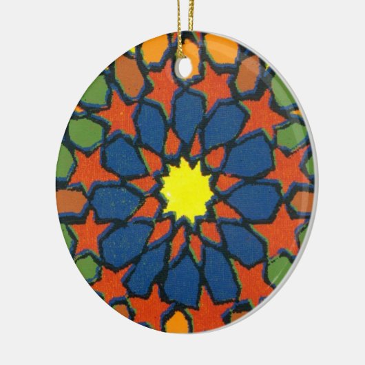 Geel Star-Ornament Keramisch Ornament (Links)