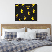 GEEL STARS CANVAS AFDRUK (Insitu (Slaapkamer))