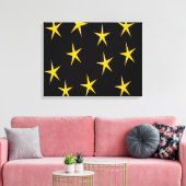 GEEL STARS CANVAS AFDRUK (Insitu (Woonkamer))