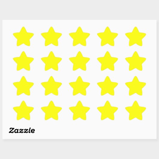 Geel Ster Sticker (Vel)
