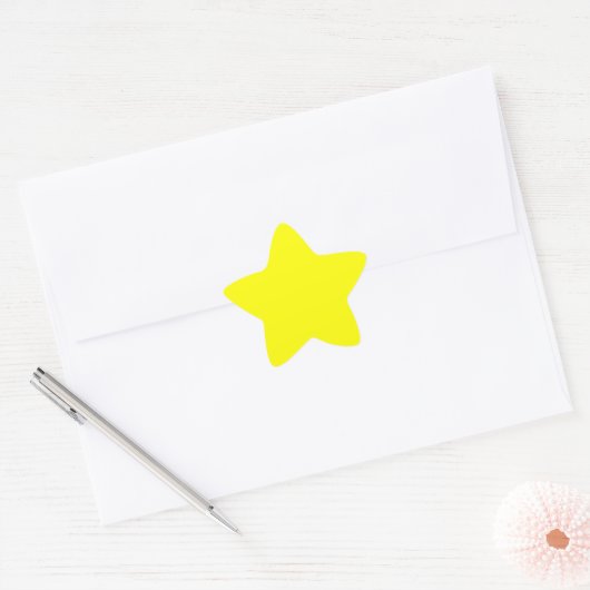 Geel Ster Sticker (Envelop)