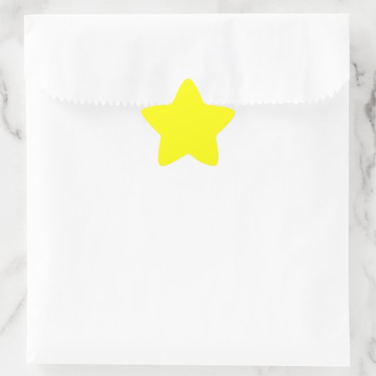 Geel Ster Sticker (Tas)