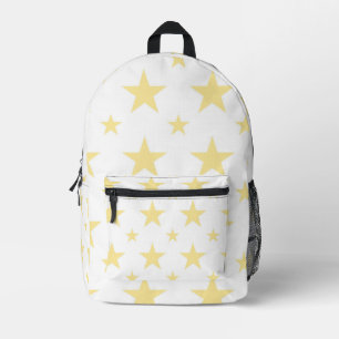 Geel Sterrenpatroon Pastel Kleuren Sterrenbeeld vo Bedrukte Rugzak