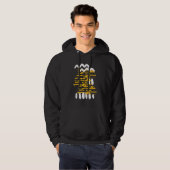 Geel Stip Abstract schildersymbool Hoodie (Voorkant volledig)