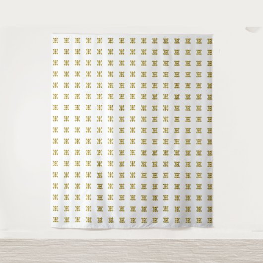 Geel stippelpatroon wandkleed (Voorkant)