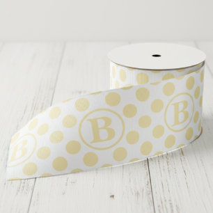 Geel Stippen Baby Grosgrain Lint