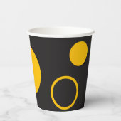 Geel Stippen Papier beker (Achterkant)