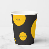 Geel Stippen Papier beker (Voorkant)
