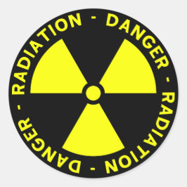 Geel stralingssymbool Sticker