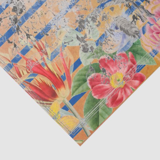 GEEL STRIPEN EN JAPANS BIRD WEEFSELPAPIER TISSUEPAPIER (Detail)