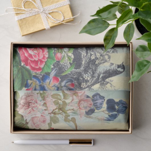 GEEL STRIPSTROMEN EN EEN GROTERE WEEFSELPAPIER TISSUEPAPIER (Geschenk)