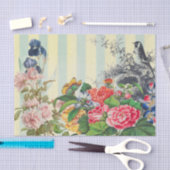 GEEL STRIPSTROMEN EN EEN GROTERE WEEFSELPAPIER TISSUEPAPIER (Craft)