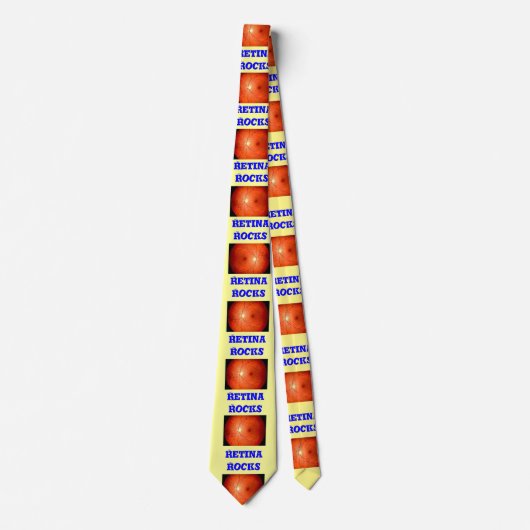 Geel stropdas met afbeeldingen van een netvlies (Voorkant)