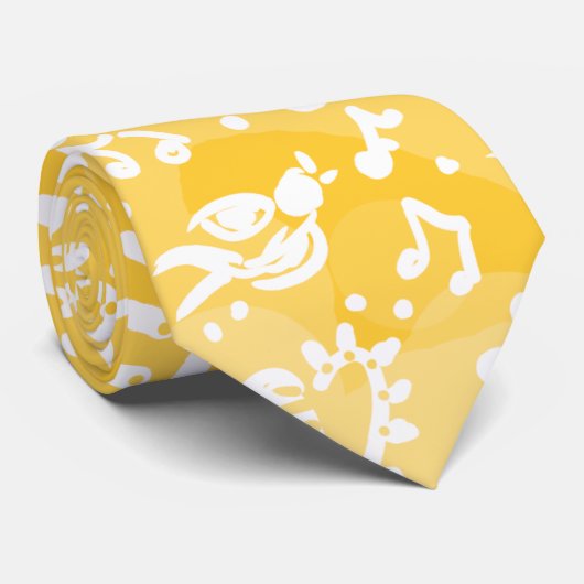 geel stropdas zomer (Opgerold)