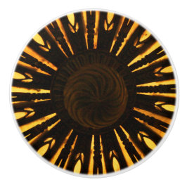 Geel Sunburst radiaal patroon Keramische Knop