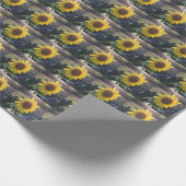Geel SUNFLOWER bij de Sunset ECHO PRINT Cadeaupapier (Hoek)