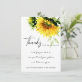 GEEL SUNFLOWER FLORAL CORPORATE BUSINTE LOGO BEDANKKAART (Staand voorkant)