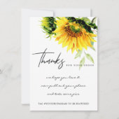 GEEL SUNFLOWER FLORAL CORPORATE BUSINTE LOGO BEDANKKAART (Voorkant)