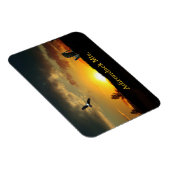 Geel Sunset Grassy Meadow Flexible Magnet Magneet (Rechterzijde)