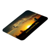 Geel Sunset Grassy Meadow Flexible Magnet Magneet (Linkerzijde)